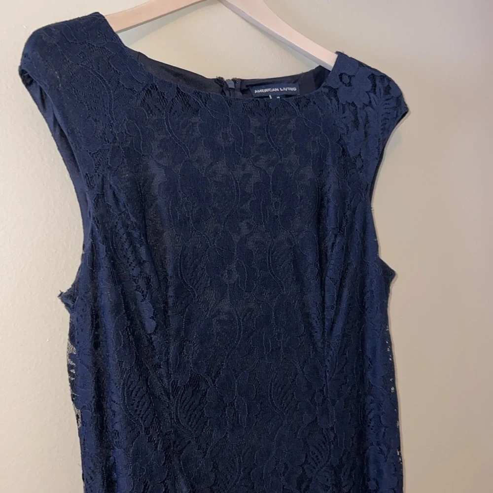 American Living Navy‎ Blue Midlength dress   EUC